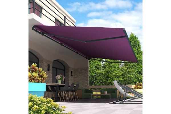 Store banne monobloc Taurus - armature gris anthracite et la toile acrylique T104 Beige - Orilon 2