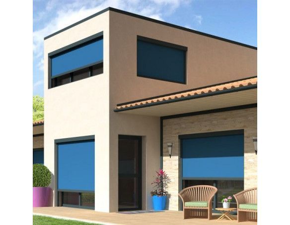 Coffre à coulisses vertical bleu 115 pour pergola Orilon 3 - 
Orilon - Spécialiste de stores, pergolas et pièces détachées