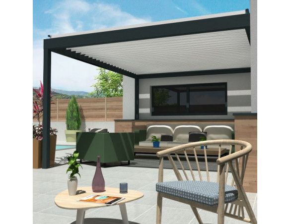 Pergola bioclimatique Orilon 2 Perpendiculaire - 
Orilon - Votre spécialiste de stores, pergolas et pièces détachées