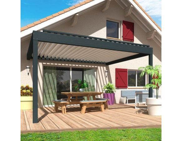 Pergola bioclimatique Orilon 3 Perpendiculaire - Orilon - Votre spécialiste de stores, pergolas et pièces détachées