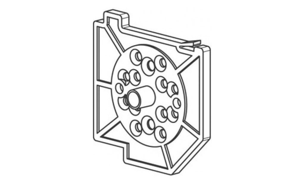 CU75ALG1 Pièce support tube - Droite - Orilon - Votre spécialiste de stores, pergolas et pièces détachées