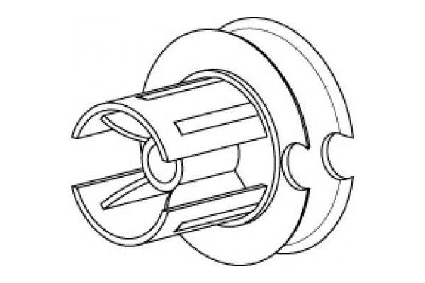 EO448P75LG Tourillon poulie Ø 75 mm - Orilon - Votre spécialiste de stores, pergolas et pièces détachées