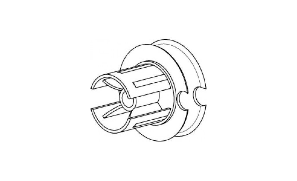 EO448P75LG Tourillon poulie Ø 75 mm - Orilon - Votre spécialiste de stores, pergolas et pièces détachées