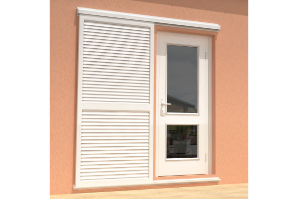 Volet coulissant un vantail en aluminium Ral 7016 - Orilon 2