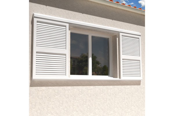 Volet coulissant deux vantaux en aluminium Ral 7016 - Orilon 2