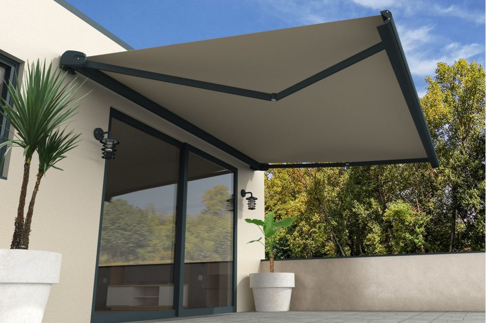 Store banne électrique Coffre Perseus pour terrasse ou balcon