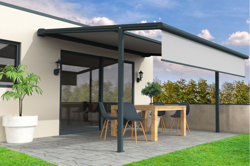 Store banne électrique Coffre Perseus pour terrasse ou balcon