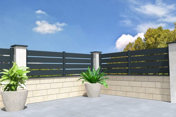 Cloture Ranch Panneau Ajouré CB06 - Ral9010 Blanc pur Satiné - ORILON 2