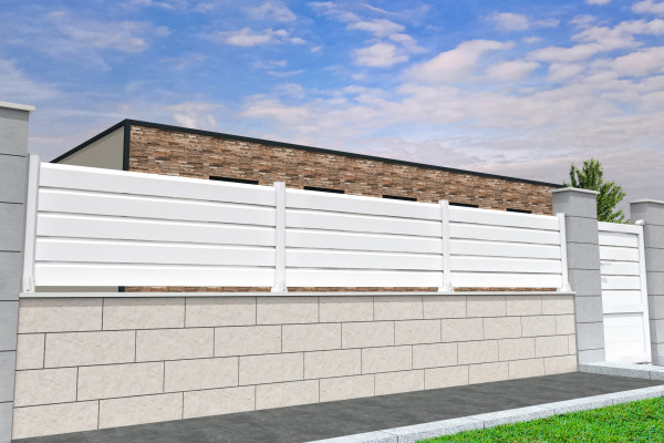 Portillon mixte en aluminium