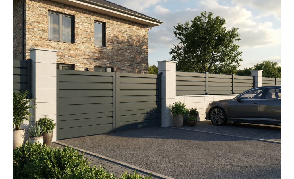 Portail battant brise vue