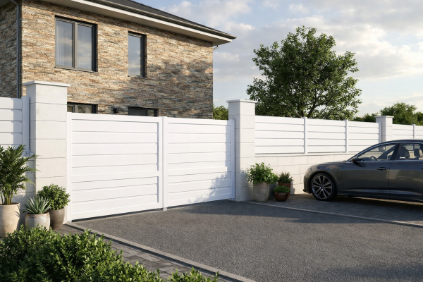 Portail battant brise vue 2