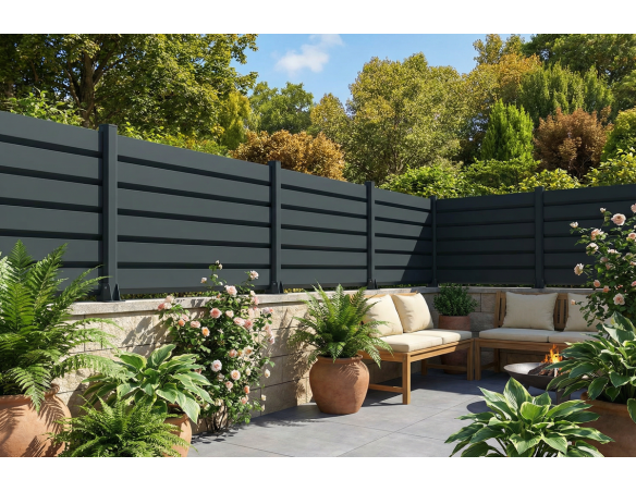 Cloture Brise vue Ajourée - Ral7016 Gris Anthracite - ORILON