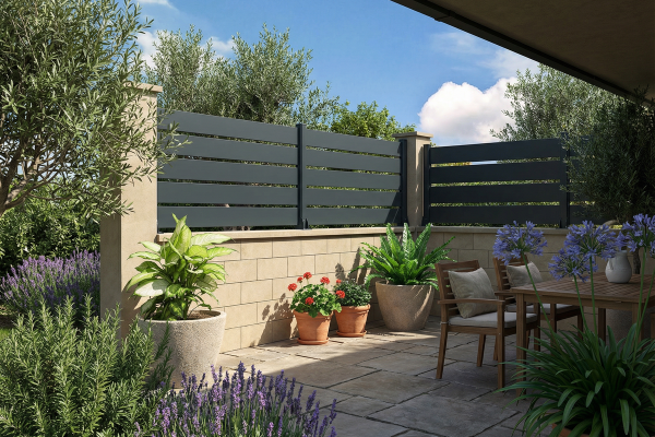 Cloture Ranch Panneau Ajouré PB06 - Ral7016 Gris Anthracite - ORILON