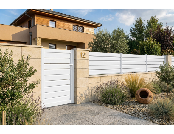 Portillon Ajouré en aluminium - Blanc - Orilon