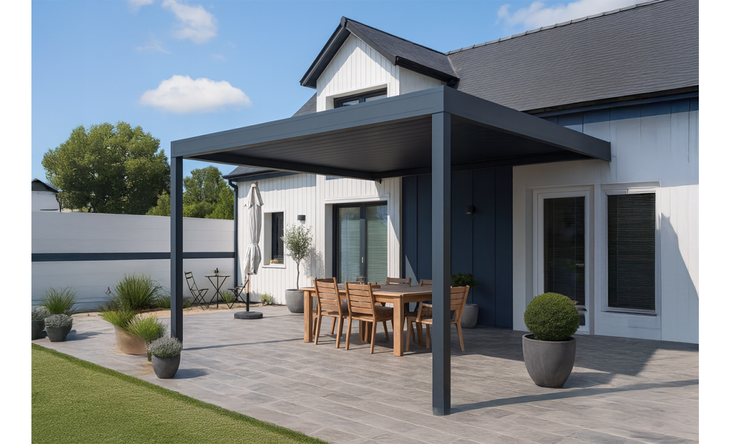 Pergola bioclimatique Agate parallèle à lames orientables