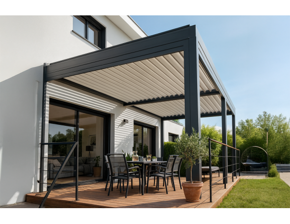 Pergola bioclimatique Agate parallèle à lames orientables