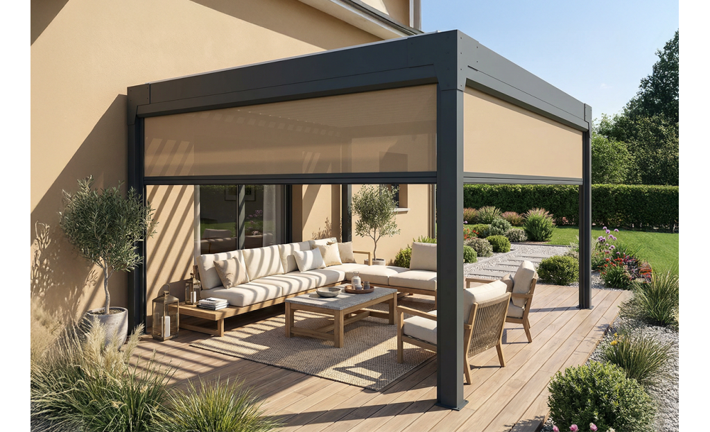 Coffre à coulisses 105 pour pergola Agate  - Orilon