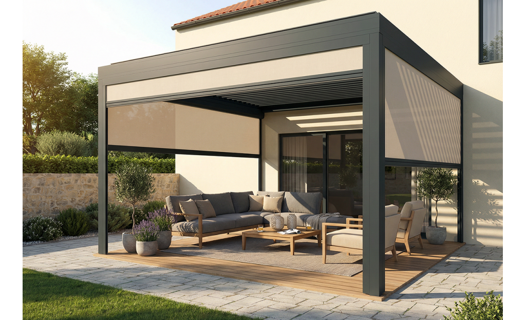 Coffre à coulisses 115 pour pergola Agate  - Orilon