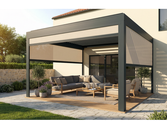 Coffre à coulisses 115 pour pergola Agate  - Orilon