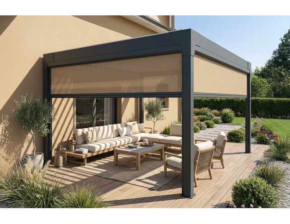 Coffre à coulisses 115 pour pergola Agate  - Orilon