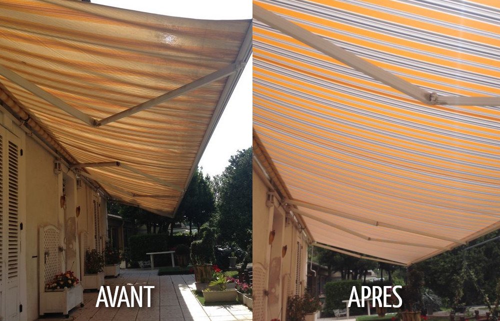 Rentoilage de store banne