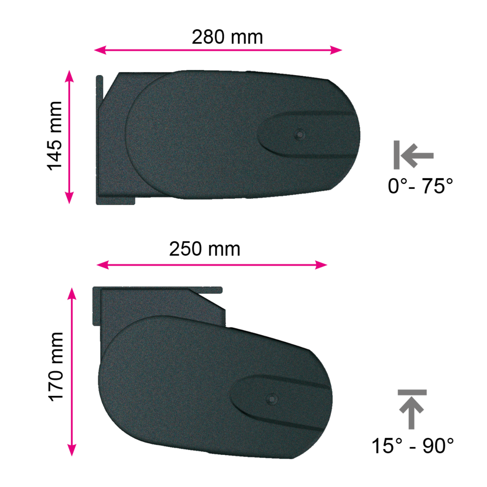 Encombrement fa&ccedil;ade 135