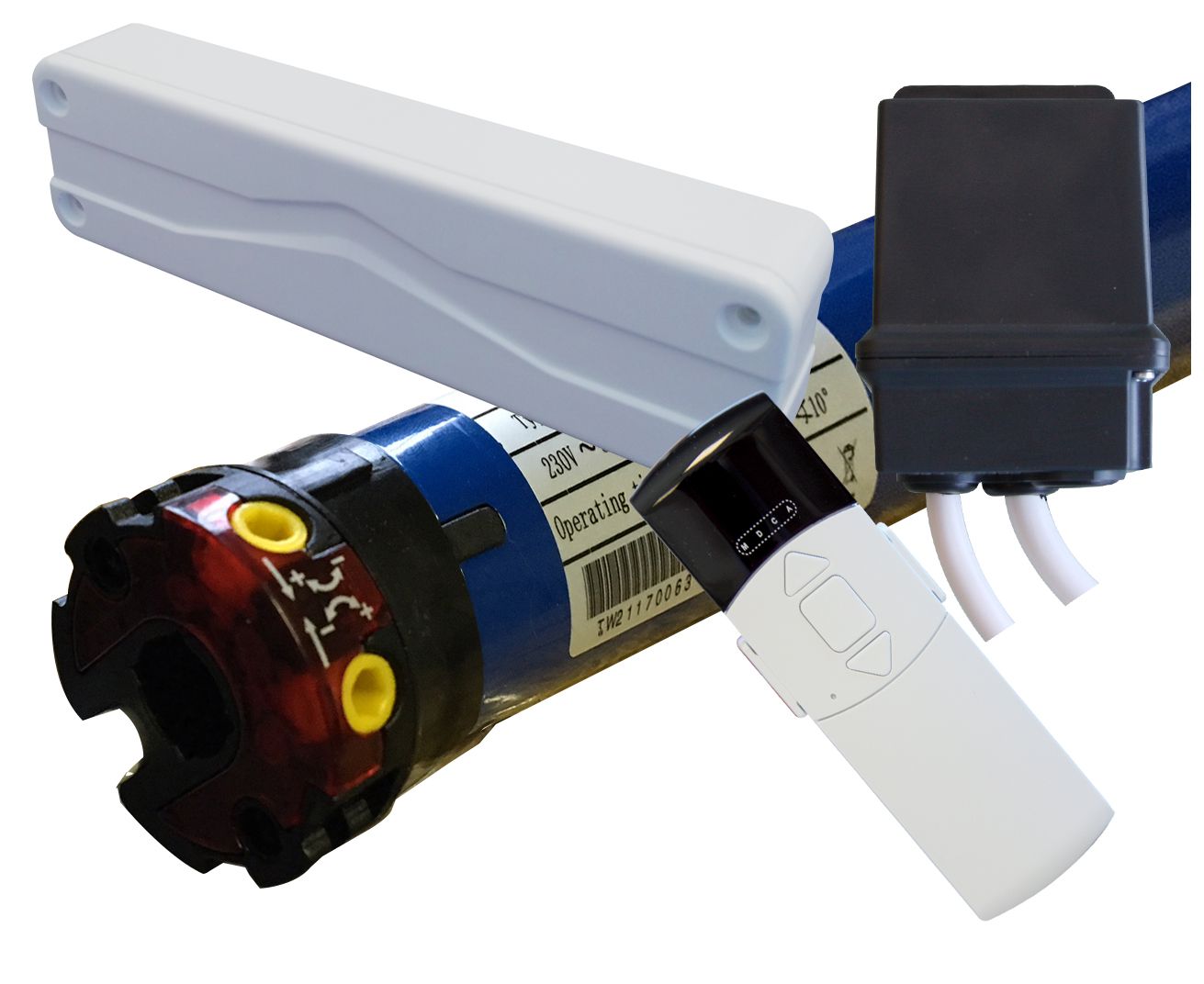 Motorisation avec télécommande et capteur vibration