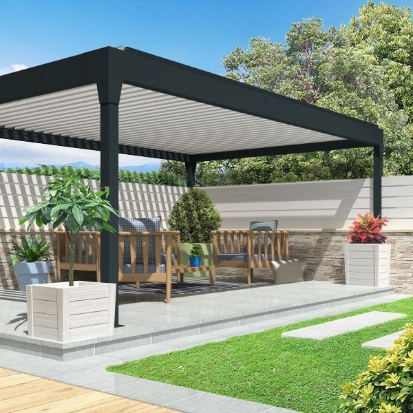 pergola aluminium bioclimatique AMÉTHYSTE Autoportée