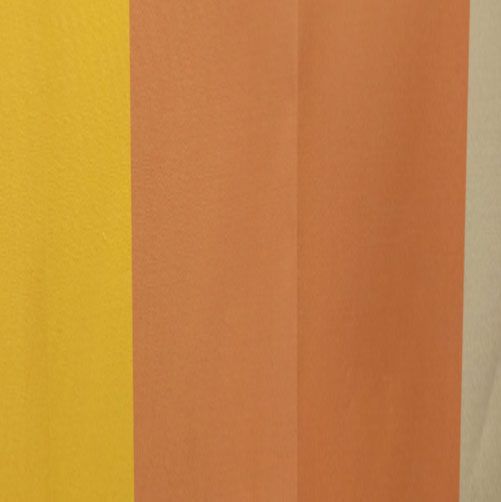 toile bandes orange/jaune/crème