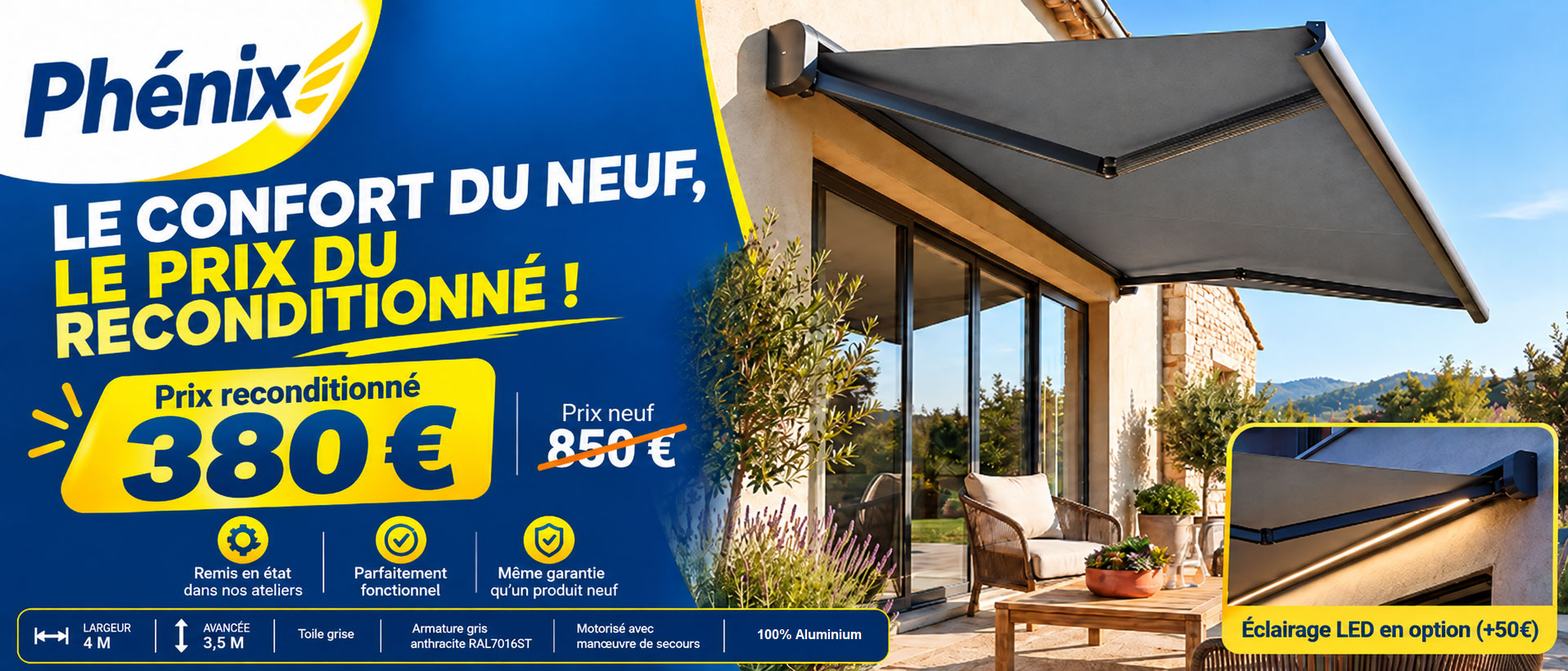 Voir le store banne reconditionné Phénix