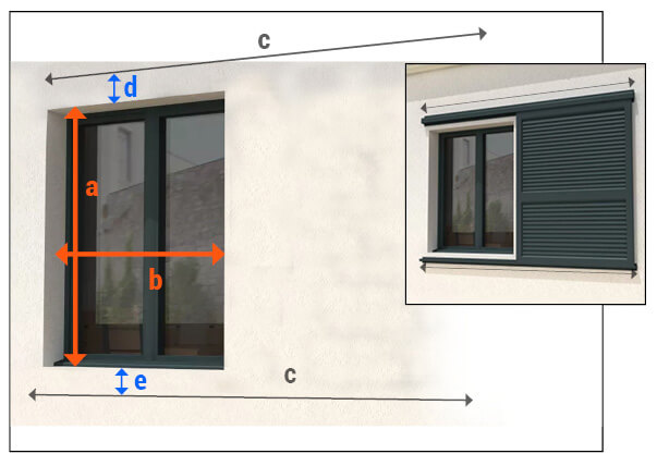 Volet 1 vantail prise de mesure